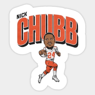 Nick Chubb Caricature Sticker